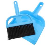 Toyvian Mini Broom and Dustpan Set Blue Plastic Wear Resistance Effective Removal of Debris and Waste for Pet Store and Home