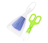 Toyvian Mini Broom and Dustpan Small Animal Cleaning Set Scooper Pet Waste Bin for Guinea Pig and Hedgehog Cages