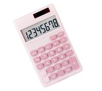 Toyvian Mini Calculator for Students and Portable and Easy to Use Pink Plastic Financial Calculator Button Battery Powered Suitable for School and Office