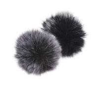 Toyvian Mini Clip-on Lavalier Mic Windscreens with Plush Fabric 4pcs Stable Wireless Transmission and Noise Absorption, for Live Streaming and Outdoor Activities