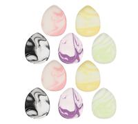 Toyvian Mini Finger Powder Puff Portable Makeup Blender Puff Makeup Applicator 10pcs Soft Water Drop Shape Polyurethane Sponge for Concealer and Setting Powder for Pocket