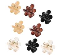 Toyvian Mini Flower Hair Clips Comfortable Hold Small Claw Clips 8pcs Rhinestone Decoration for Thin Hair Pieces and Women