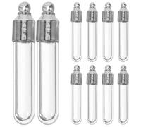 Toyvian Mini Glass Vials with Screw Lid with Good Sealing Performance 10pcs Glass Storage Bottles for Drift Bottle Craft Accessories