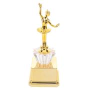 Toyvian Mini Golden Ballet Dance Trophy Cup - Small Plastic Trophy for Dance Competition Winner, Participation Award Souvenir for Party Decoration