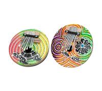 Toyvian Mini Kalimba Piano Coconut Shell Thumb Piano for Beginners Note Portable Musical Instrument Easy to Play Beautiful Melodies for Music