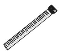 Toyvian Mini Keyboard Piano 88-key Electronic Piano Foldable Roll-up Design Portable for Travel with Internal Speaker