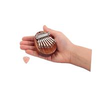 Toyvian Mini Keys Kalimba Thumb Piano for Beginners Portable Creative Musical Instrument with Pick for Finger Flexibility and Hand Coordination Brown