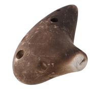 Toyvian Mini Ocarina Travel Ocarina Earthenware Musical Instruments Porcelain Musical Instruments Artisan Ceramic Clay Dark Brown