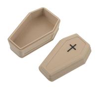 Toyvian Mini Pet Burial Casket: Khaki Resin Coffin - Burial Box for Small Animals Hamster Burial and Memorial