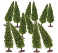Toyvian Mini Pine Trees Miniature Trees 12Pcs Greenery Pine Model for Sand Table, Model Railway and Christmas Craft Decoration