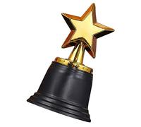 Toyvian Mini Plastic Trophy Award Golden Star Trophy for Competitions