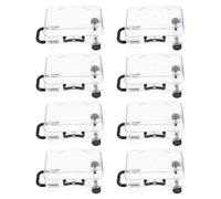 Toyvian Mini Suitcase with Easy to Carry Design 8pcs Reusable Favor Box Made of Ps Material for Travel Party Decoration and Wedding Gift Packaging