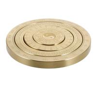 Toyvian Mini Traditional Copper Feng Shui Compass Sturdy Design and Auspicious Symbol, round Portable Luo Pan Bagua Ornament for Outdoor Feng Shui Decoration
