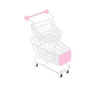Toyvian Mini Trolley Shaped Food Basket for Fried Snacks and Desserts - Modern Iron and ABS Serving Cart with Storage Function for Kitchen Island or Bar Counter