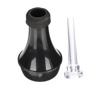 Toyvian Mini Trumpet Straight Mute Practice Mute Set with Black Plastic Silencer and Standard Mouthpiece, Brass Instrument Accessory for Quiet Practice and Performance