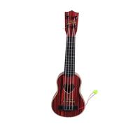 Toyvian Mini Ukulele Toy for Boys and Girls Four Strings Material Imitated Musical Instrument for Boy Girl's Playtime and Learning to Play The Ukulele