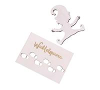 Toyvian Mini Wooden Elf Footprint Stencil for Christmas Scene Crafting Holiday Decoration Accessory for Miniature Dolls and Winter Displays Reusable Winter Holiday Prop for DIY Christmas