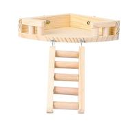 Toyvian Mini Wooden Ladder for Hamster Pet Steps Solid Wood Platform Boredom Breaker Toy