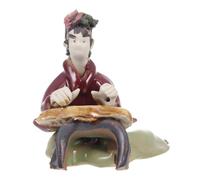 Toyvian Miniature Ceramic Garden Figure Ornament for Bonsai and Aquarium Decor Porcelain Person Craft for Fairy Garden Outdoor and Indoor Landscaping Decoration and Easy to Clean