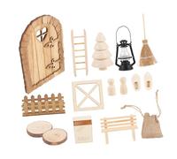 Toyvian Miniature Christmas Door Model DIY Furniture Decor for Dollhouse Scene Layout Small Lightweight Craft Supplies to Enhance Artistic Atmosphere and Holiday Spirit