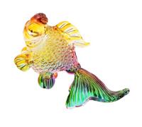 Toyvian Miniature Crystal Koi Carp Figurine for Home Decor and Office