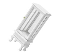 Toyvian Miniature Dollhouse Cabinet White Mini Furniture Display Case for Bedroom Study Living Room Compact Space Saving Miniature Bookshelf Storage with Versatile Dollhouse Accessories