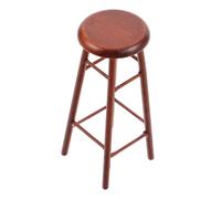 Toyvian Miniature Dollhouse Stool Chair Wooden High Stool for Kitchen Accessories Small DIY Decor Multipurpose Scene Ornament Lightweight Sturdy Model for Fairy Garden and Dollhouse