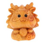 Toyvian Miniature Dragon Pendant Wooden Carving Charm Smooth Surface Dragon Shaped Accessory for DIY Jewelry Crafting and Desktop Ornament