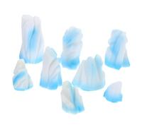 Toyvian Miniature Floeberg Statue 8 Resin Iceberg Models for Home and Office Micro Landscape Decoration