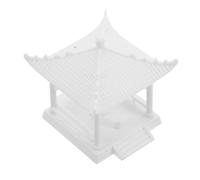 Toyvian Miniature Pavilion Model Plastic DIY Quadrangle Pavilion for Sand Table Scenes Creative Outdoor Park Ornament Portable Mini Furniture for Garden and Desktop Decoration
