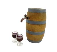 Toyvian Miniature Red Wine Barrel Set Wine Cellar Decor for Home Pub Party Supplies Enhance Your Miniature Scene with Realistic Design