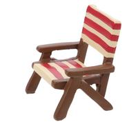 Toyvian Miniature Resin Beach Chair Ornament Small Furniture Figurine for Micro Landscape Tiny Table Chair Decor Compact Mini Prop for Garden Window Display Party and Beachy Decor