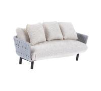 Toyvian Miniature Resin Patio Sofa Scale for Dollhouses Sturdy Outdoor Furniture Model for Sand Table Displays for Architectural Scenes and Miniature Decor
