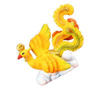 Toyvian Miniature Resin Phoenix Figurine Cake Topper for Birthday and Year Decorations Compact Lightweight Animal Model with Texture and Stable Base Wear-resistant Baking Ornament for Home