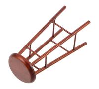 Toyvian Miniature Rustic Counter Stool Dollhouse Furniture Wood Chair for Crafts Desktop Decor High Simulation Mini Scene Ornament Model DIY Dollhouse Accessory for Fairy Garden and