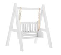 Toyvian Miniature Swing Doll House Accessory White Micro Landscape Model for Dollhouse Playtime for Enhancing Realistic Environments Compact and Convenient Design Adds Whimsy to Tiny Doll