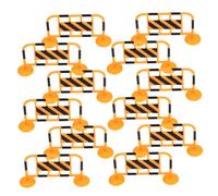 Toyvian Miniature Traffic Sign Toys 12pcs Resin Simulation Roadblocks Model
