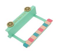 Toyvian Miniature Wooden Ice Cream Truck Dollhouse Decor Realistic Ice Cream Van Ornament for Home Mini Decor DIY Projects Smooth Surface Multi Purpose Tiny Adornment