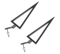 Toyvian Minimalist Punk Long Drop Triangle Earrings for Women Metal Dangle Pendant Jewelry Geometric Shape Enhances Elegance and Personality Fit for Chic Style