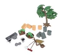 Toyvian Model Farmhouse Microscopic Table Decor Faux Fruit Veg Boys and Girls Educational Toy Random Color