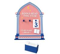 Toyvian Modern Minimalist Book Count Tracker Standing Sign with Interchangeable Digits and Interactive Progress Display, for Book Room Decor and Home School Reading Tracker, Made of Sturdy