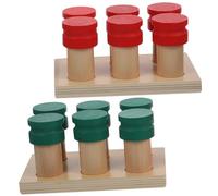 Toyvian Montessori Wooden Smell Sense Bottle for Portable Sensory Box with Safe Materials Preschool Educational Learning Aid to Enhance Creativity and Skills