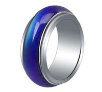 Toyvian Mood Ring Color Changing Ring Fashion Copper Band Change Color According to Temperature Reflect Emotional Fluctuations Women Christmas