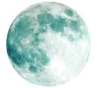 Toyvian Moon Wallpaper Luminous Sticker Waterproof PVC Removable Night Light Decor for Boys and Bedroom
