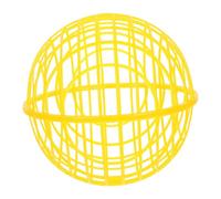 Toyvian Movable Poultry Cage Rolling Chicken Coop Outdoor Plastic Chicken Enclosure 30cm Yellow Ball-shaped Design for Rabbits and Ducks