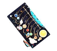 Toyvian Movable Solar System Planets Puzzle Wooden Educational Space Puzzle for Preschool Learning Developing Observation Logical Thinking Skills