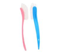 Toyvian Multi-function 2 Pack Bottle Brush for Cleaning Baby Bottles Cups Vacuum Flasks Flexible Nylon Bristles and Hanging Handle Dishwasher Safe