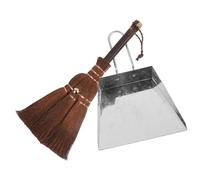 Toyvian Multi-Function Dustpan and Whisk Broom Set Convenient Household Cleaning Accessory with Comfortable Short Handle Easy to Use for Pet Litter and Home Dust Removal