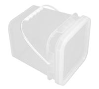 Toyvian Multi-Functional 5L Square Plastic Bucket with Food-Grade Material, Sealed Paint Storage Container for Sealants and Painter Use