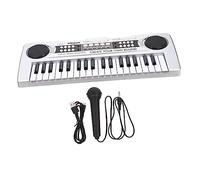 Toyvian Multifunctional Piano with Microphone Comfortable Press Pink Keyboard Musical Instrument for Early Learning and Creative Play